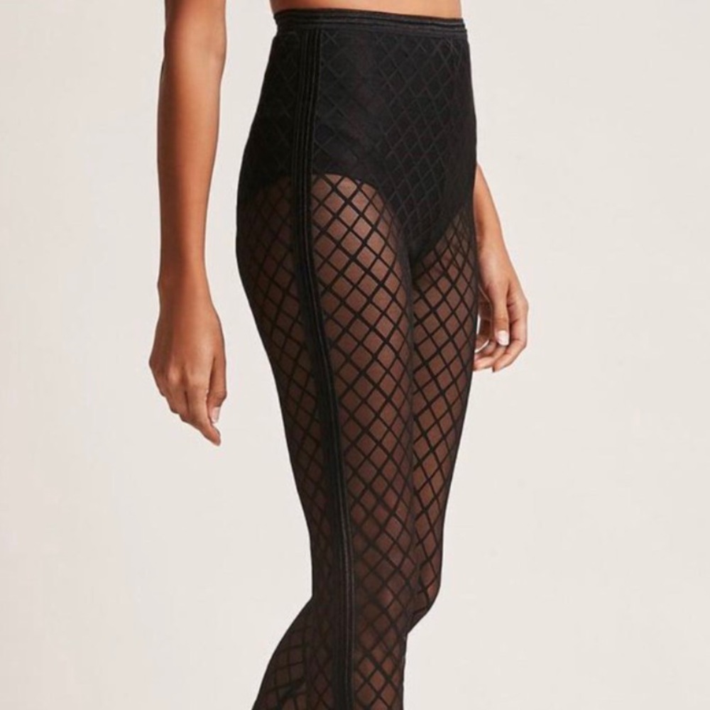 Mesh Fishnet Leggings. NWT